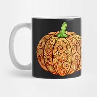 Colored Decorative Pumpkin Mug